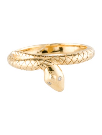 FoundRae 18K Diamond Snake Wholeness Bookend Band