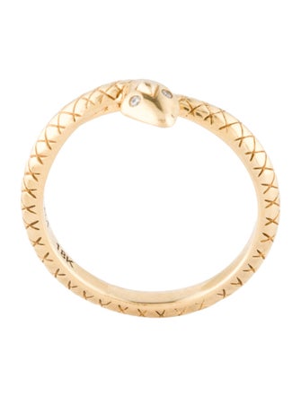 FoundRae 18K Diamond Snake Bookend Ring