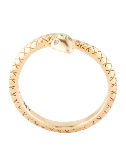 FoundRae 18K Diamond Snake Bookend Ring