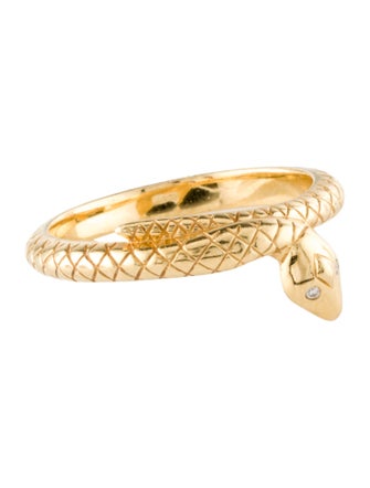 FoundRae 18K Diamond Snake Wholeness Bookend Band