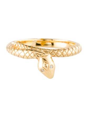 FoundRae 18K Diamond Snake Wholeness Bookend Band