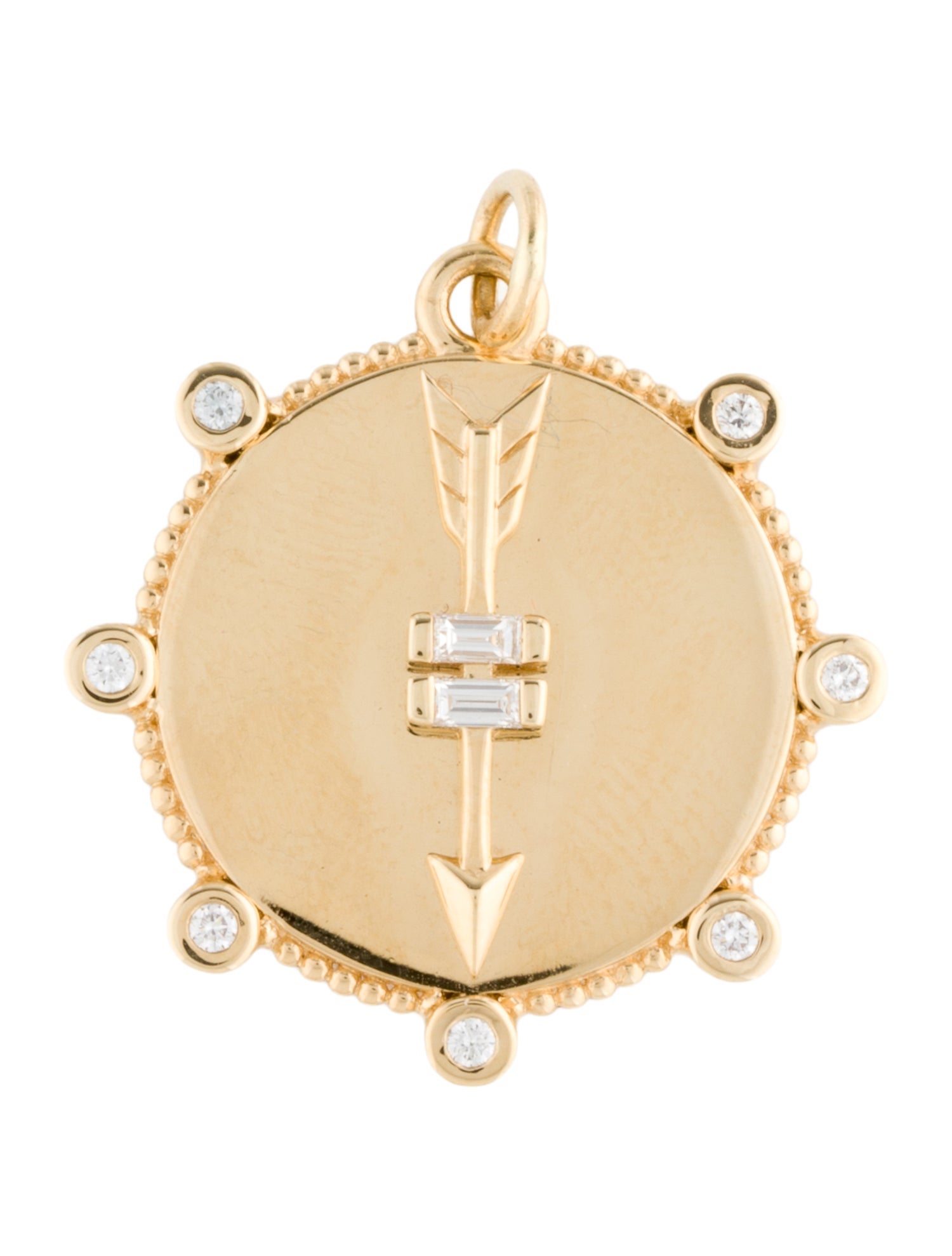 FoundRae 18K Diamond Heart At Peace Pendant