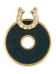 FoundRae 18K Diamond & Enamel Champleve Symbol Disk Pendant