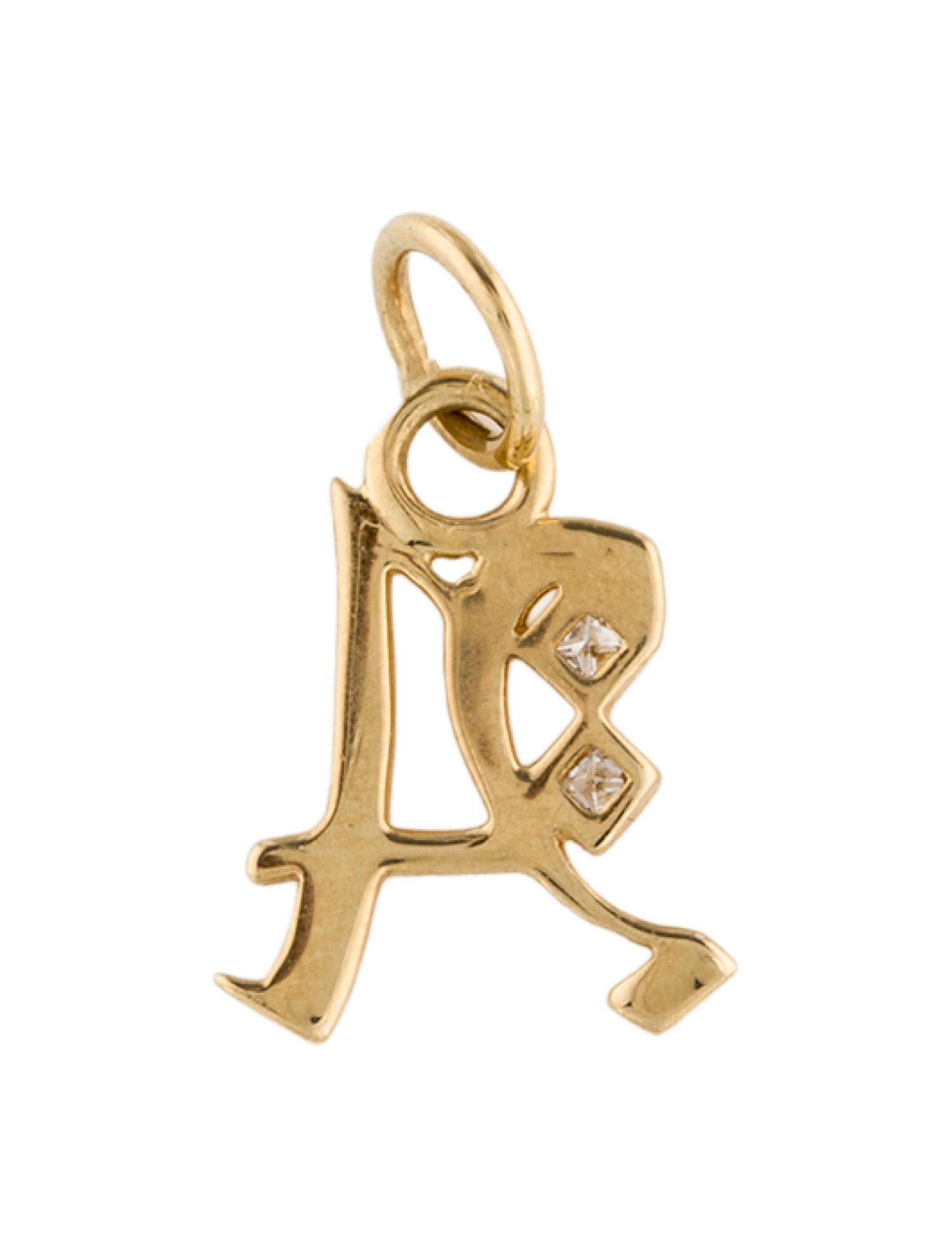 FoundRae 18K Diamond 'A' Initial Pendant