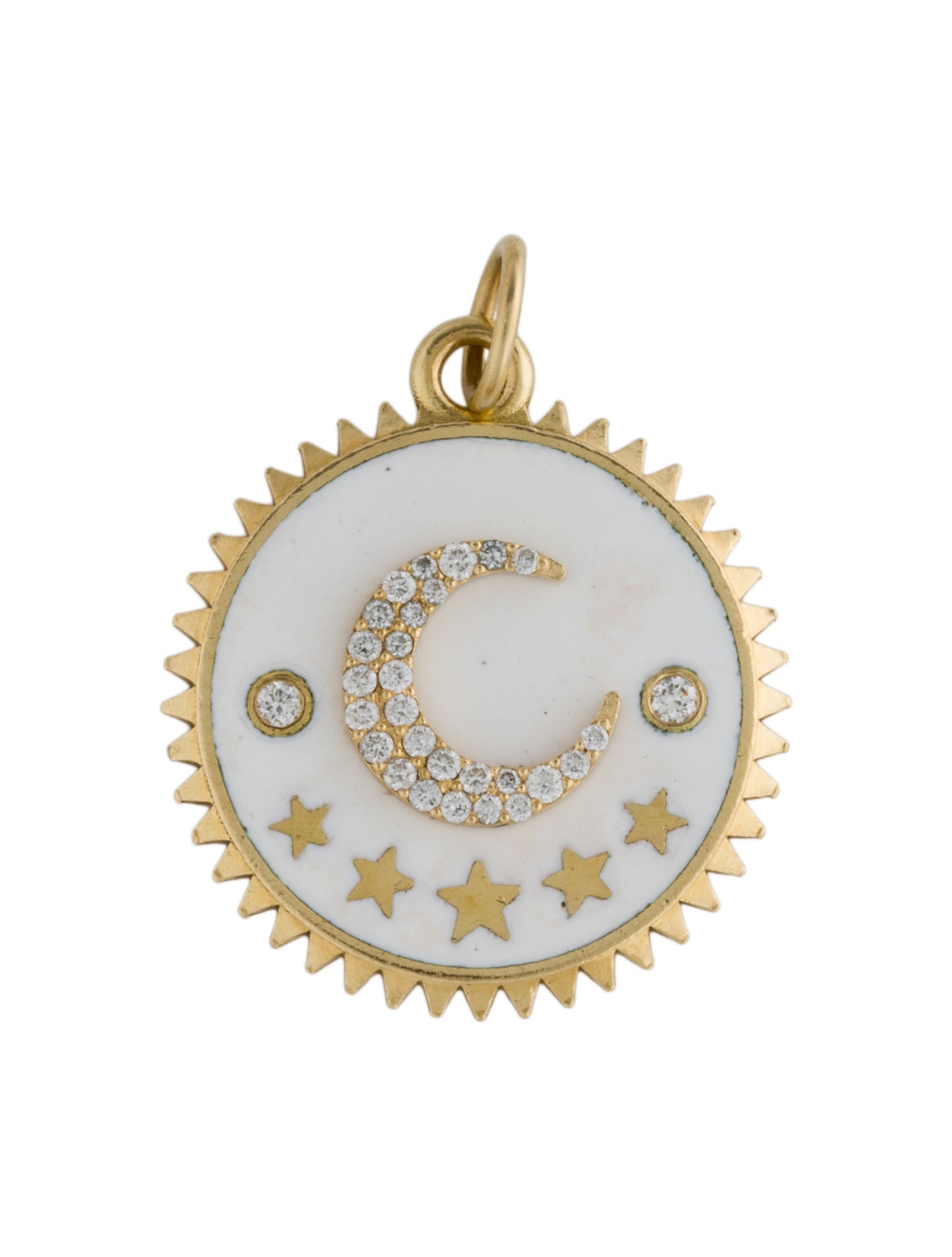 FoundRae Crescent White Ceramic Medium Medallion