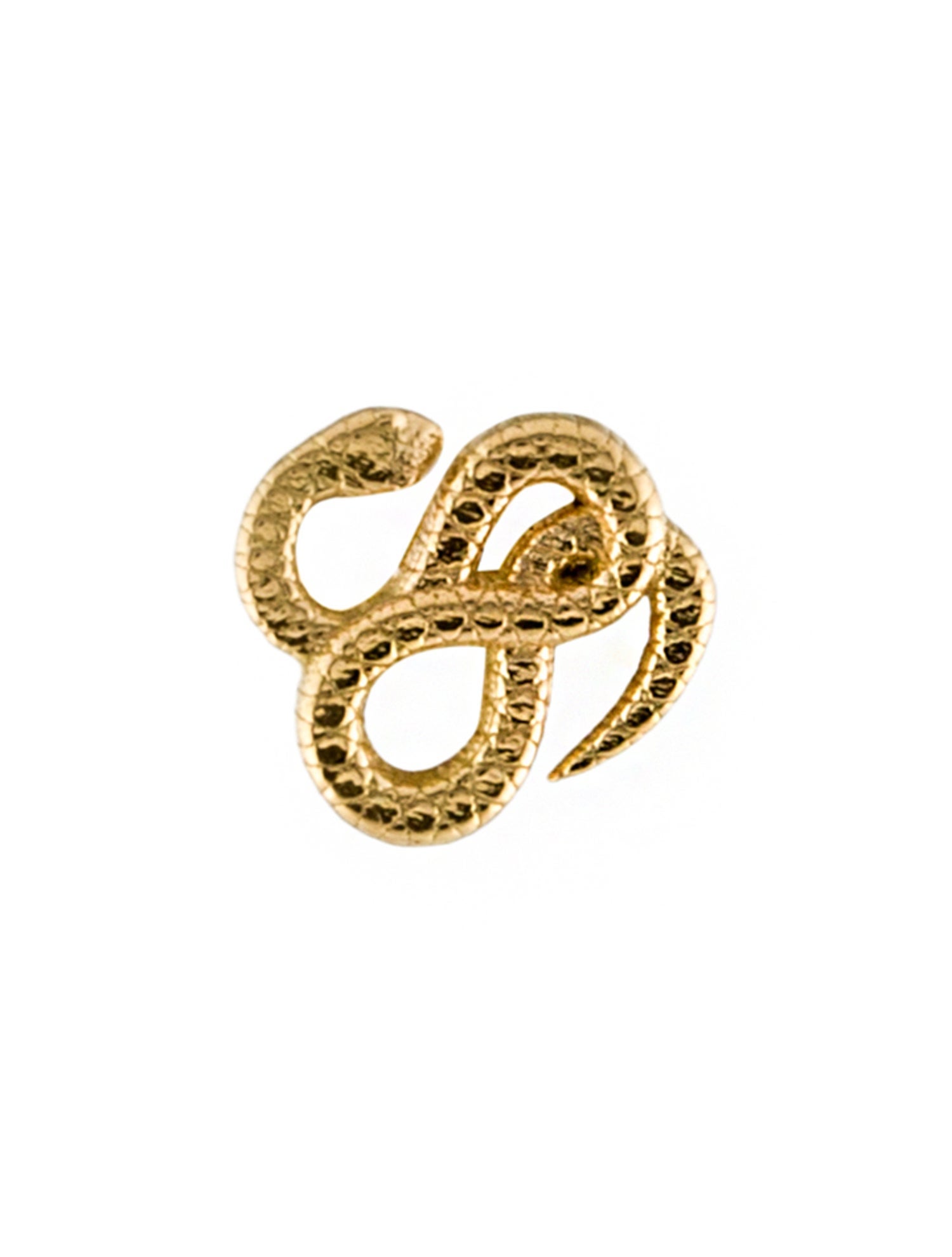 FoundRae 18K Snake Single Stud Earring