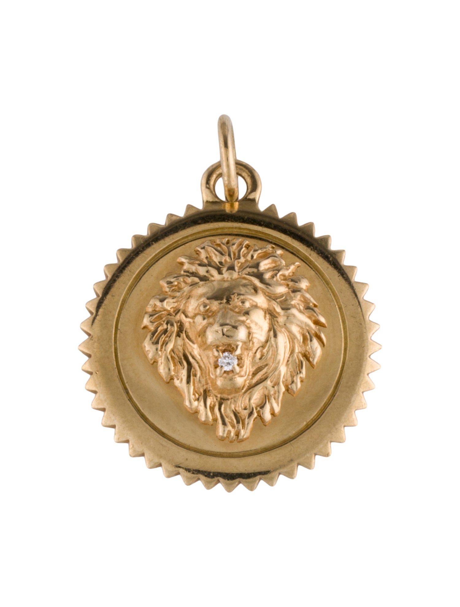 FoundRae 18K Diamond Strength Medallion Pendant