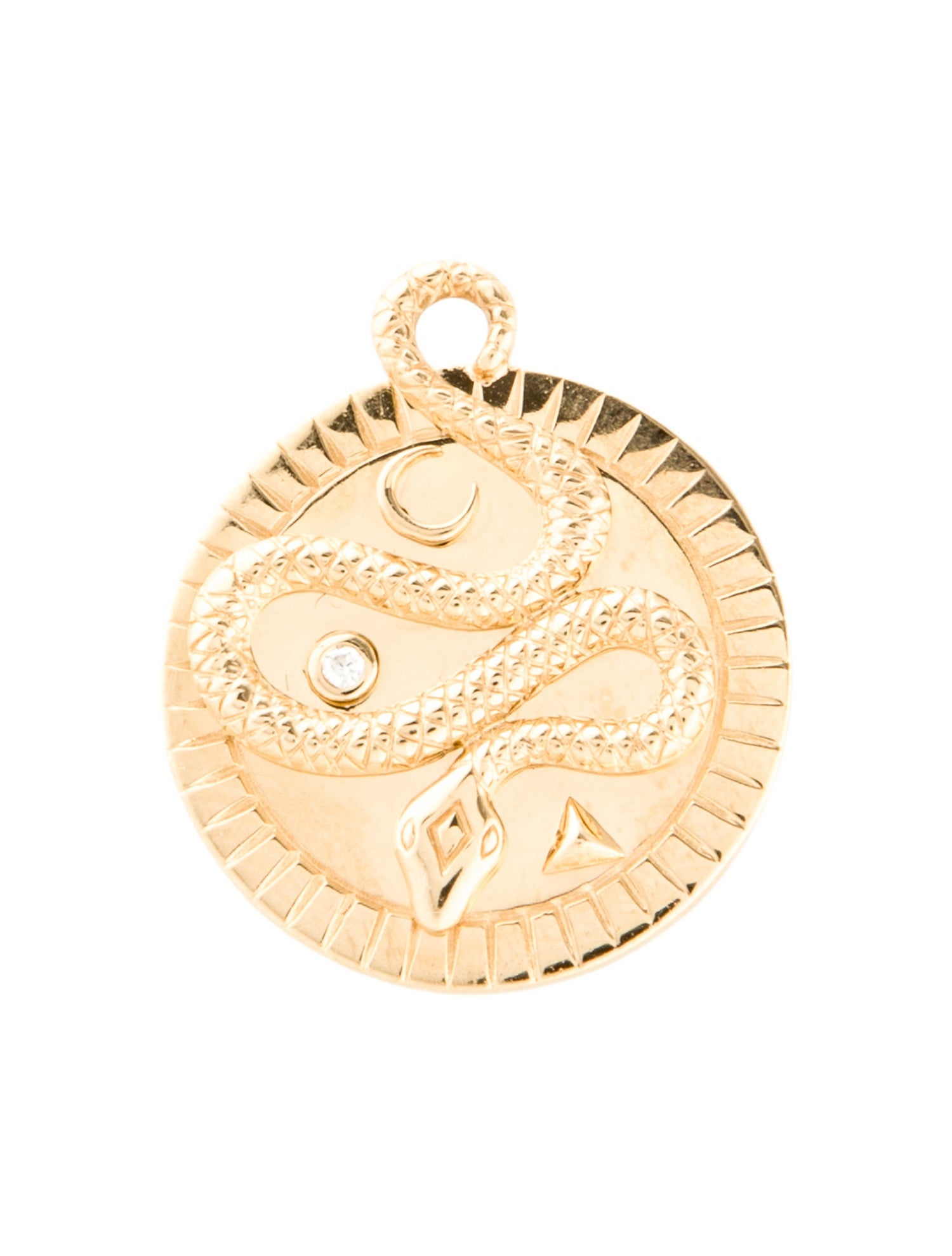 FoundRae 18K Diamond Wholeness Medium Medallion