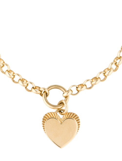 FoundRae 18K Heart Charm Bracelet
