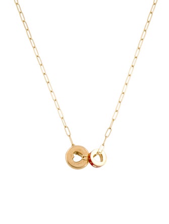 FoundRae 18K Love Heart Beat Necklace