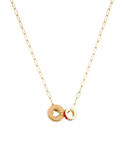 FoundRae 18K Love Heart Beat Necklace
