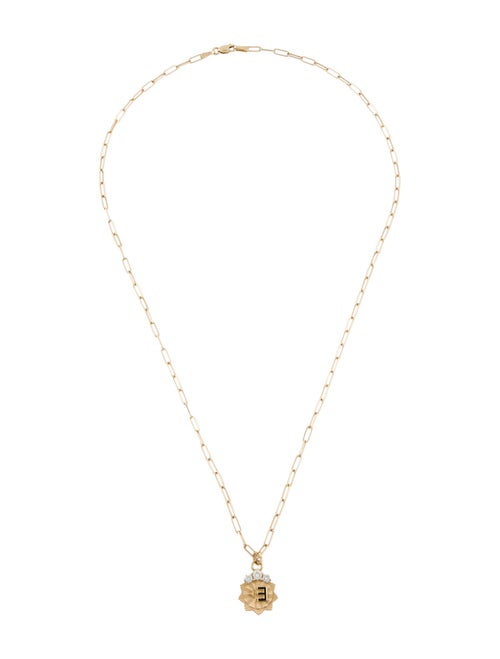 FoundRae 18K Diamond & Enamel New Beginnings Internal Compass Pendant w/ 14K Unbranded Chain