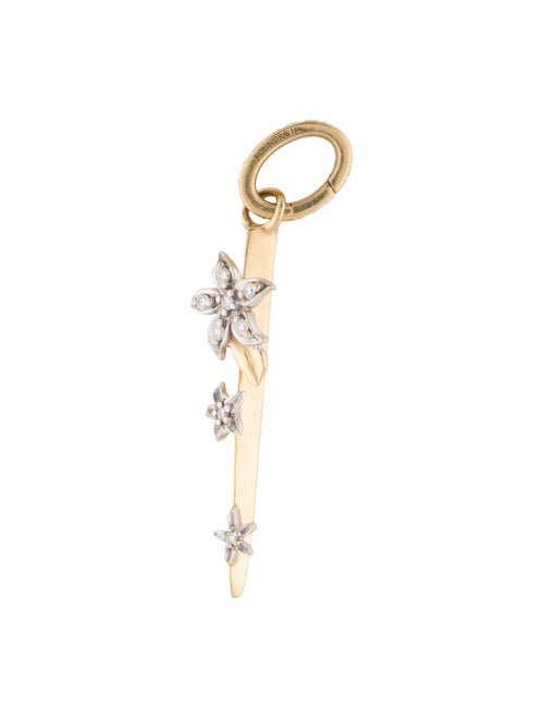 FoundRae 18K Diamond Blossoms Thorn Charm w/ Diamond Annex Link