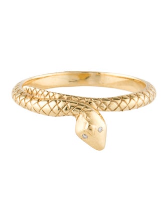 FoundRae 18K Diamond Snake Wholeness Bookend Band