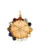FoundRae 18K Multi-Stone Large Aether Medallion Pendant