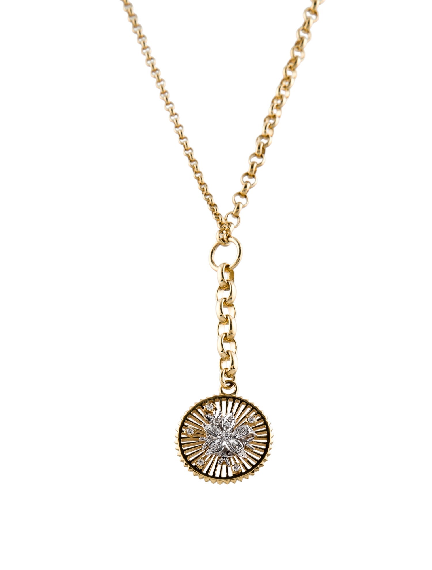 FoundRae 18K Diamond Resilience Lavalier Necklace