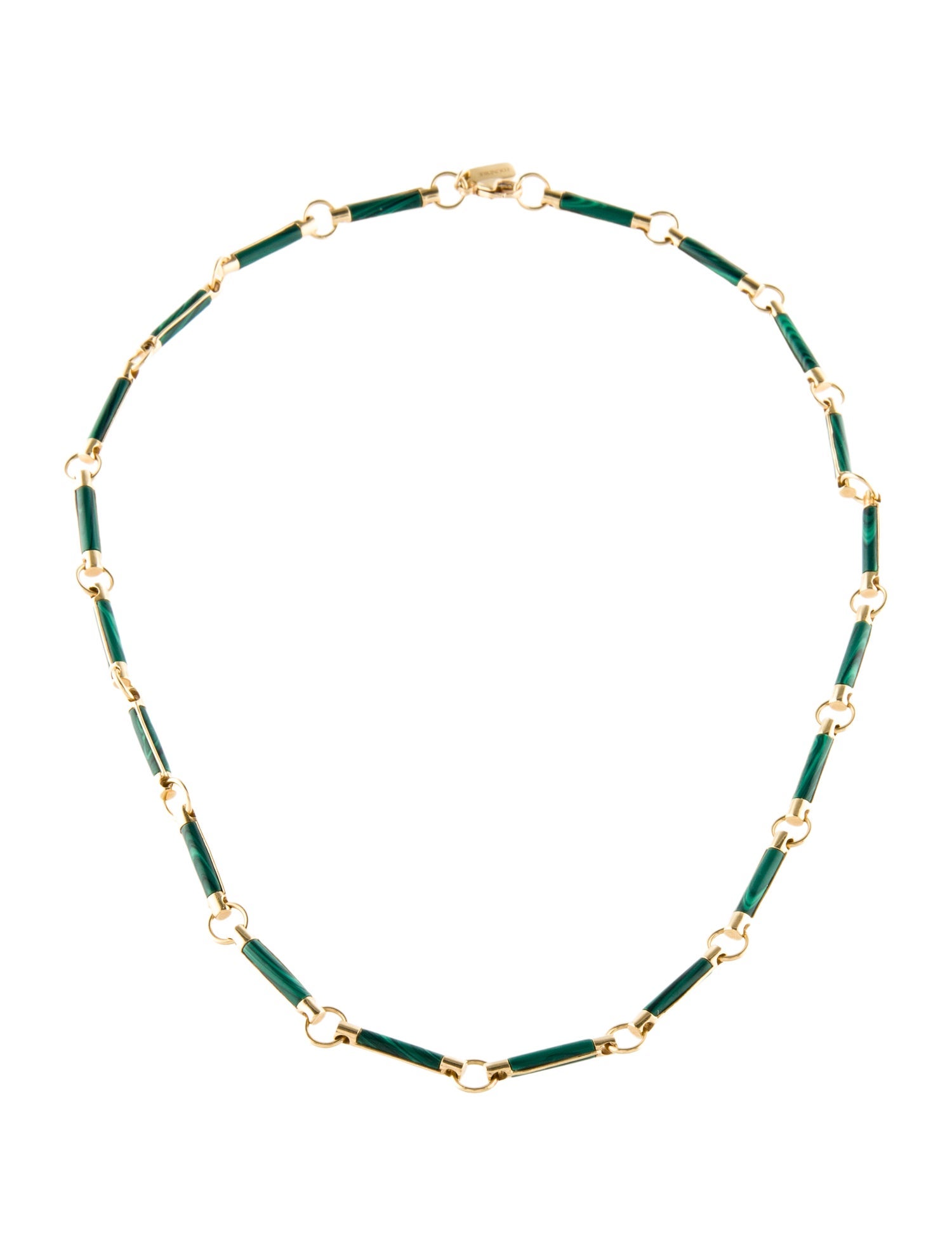 FoundRae 18K Malachite Chain Choker Necklace
