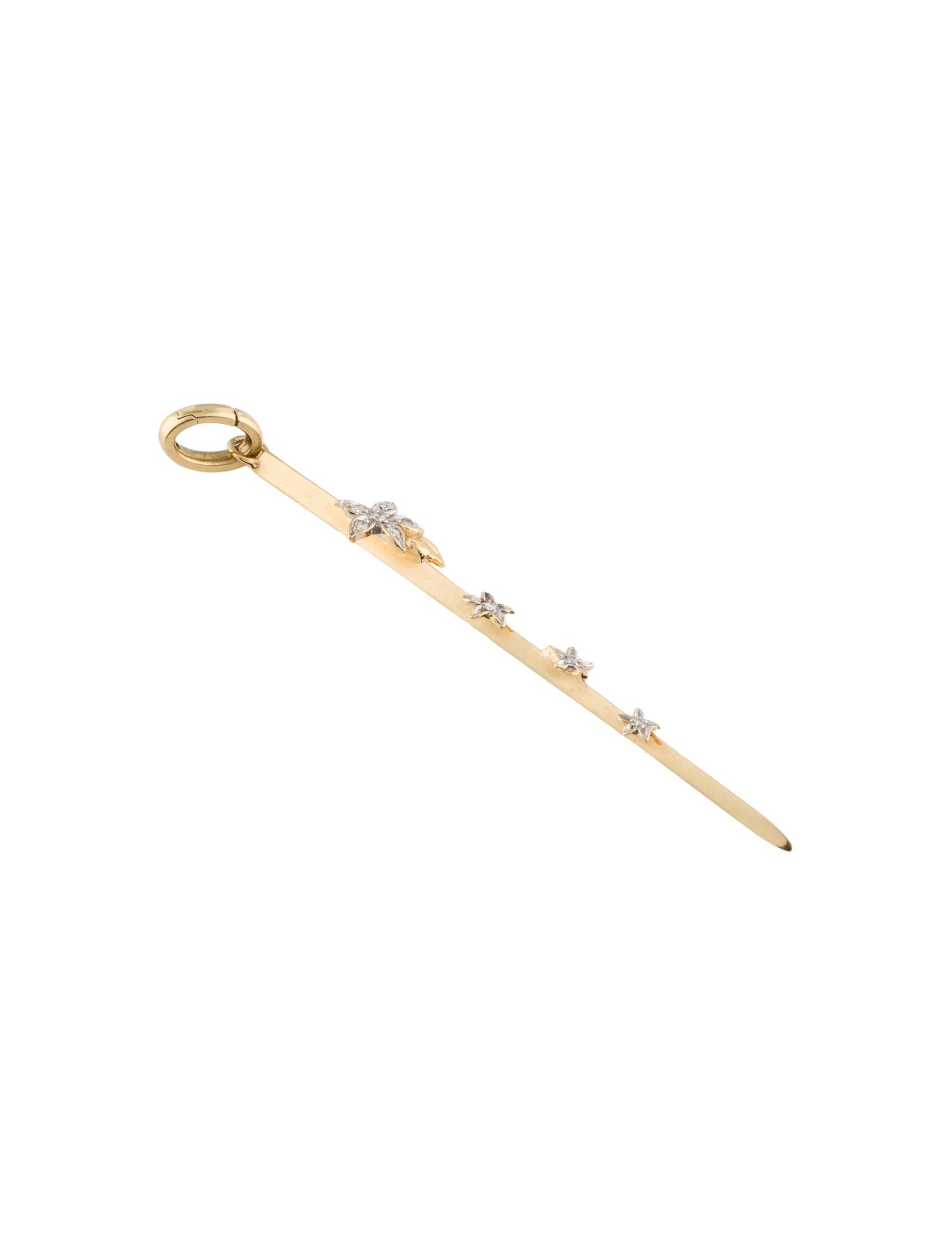 FoundRae 18K Diamond Flower Blossoms Pendant