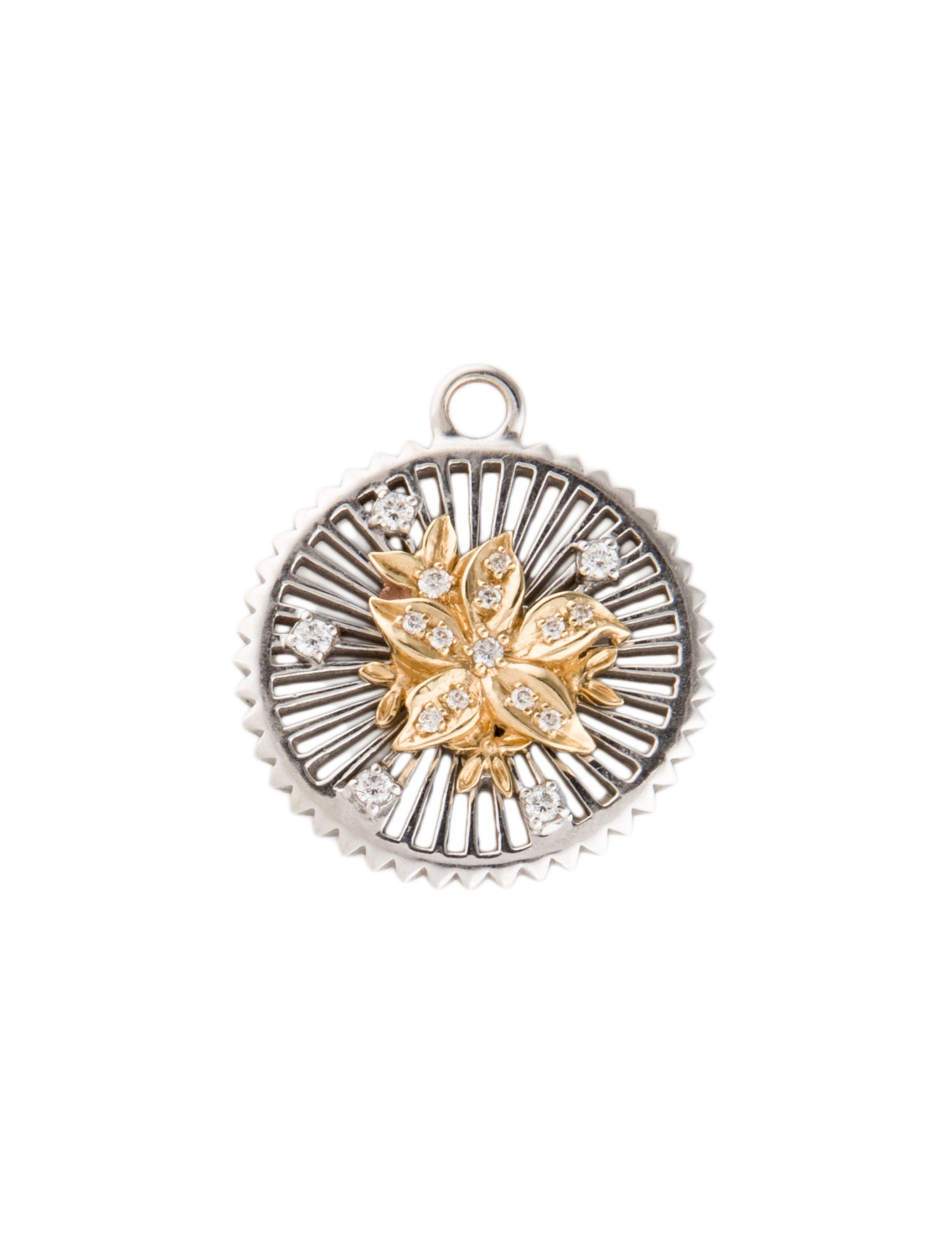 FoundRae 18K Diamond Medium Resilience Medallion Charm