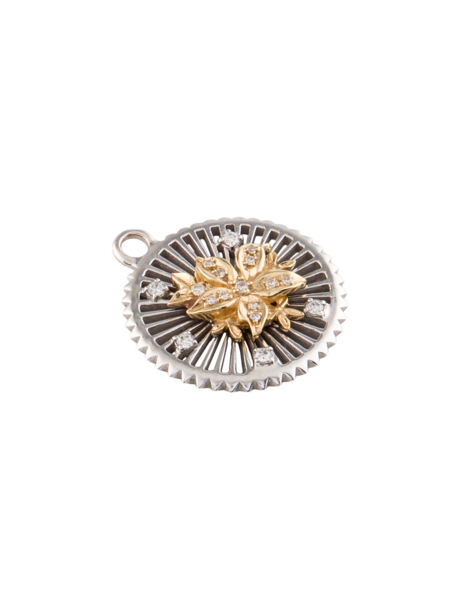 FoundRae 18K Diamond Medium Resilience Medallion Charm