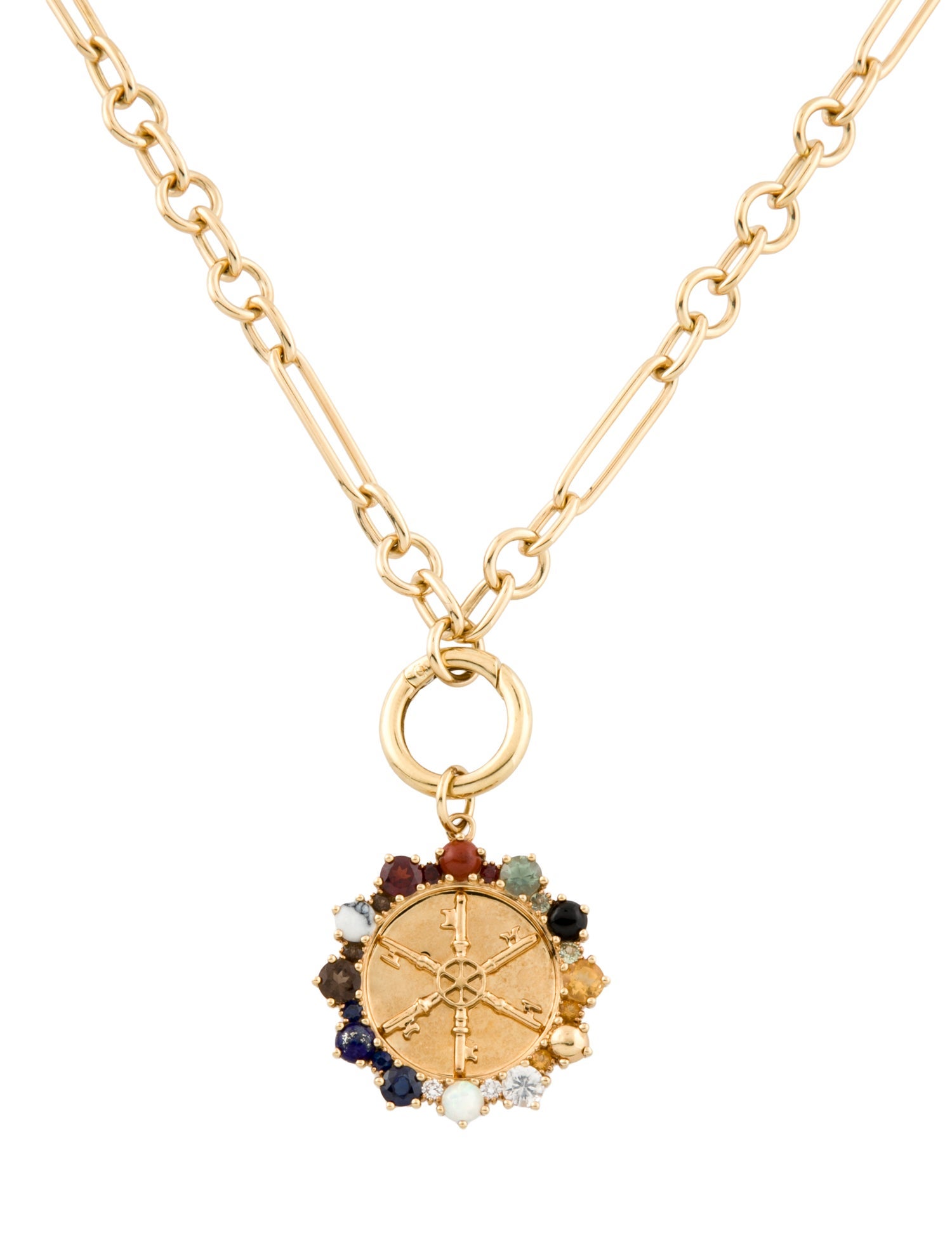 FoundRae 18K Multistone & Diamond 'Aether' Pendant Necklace