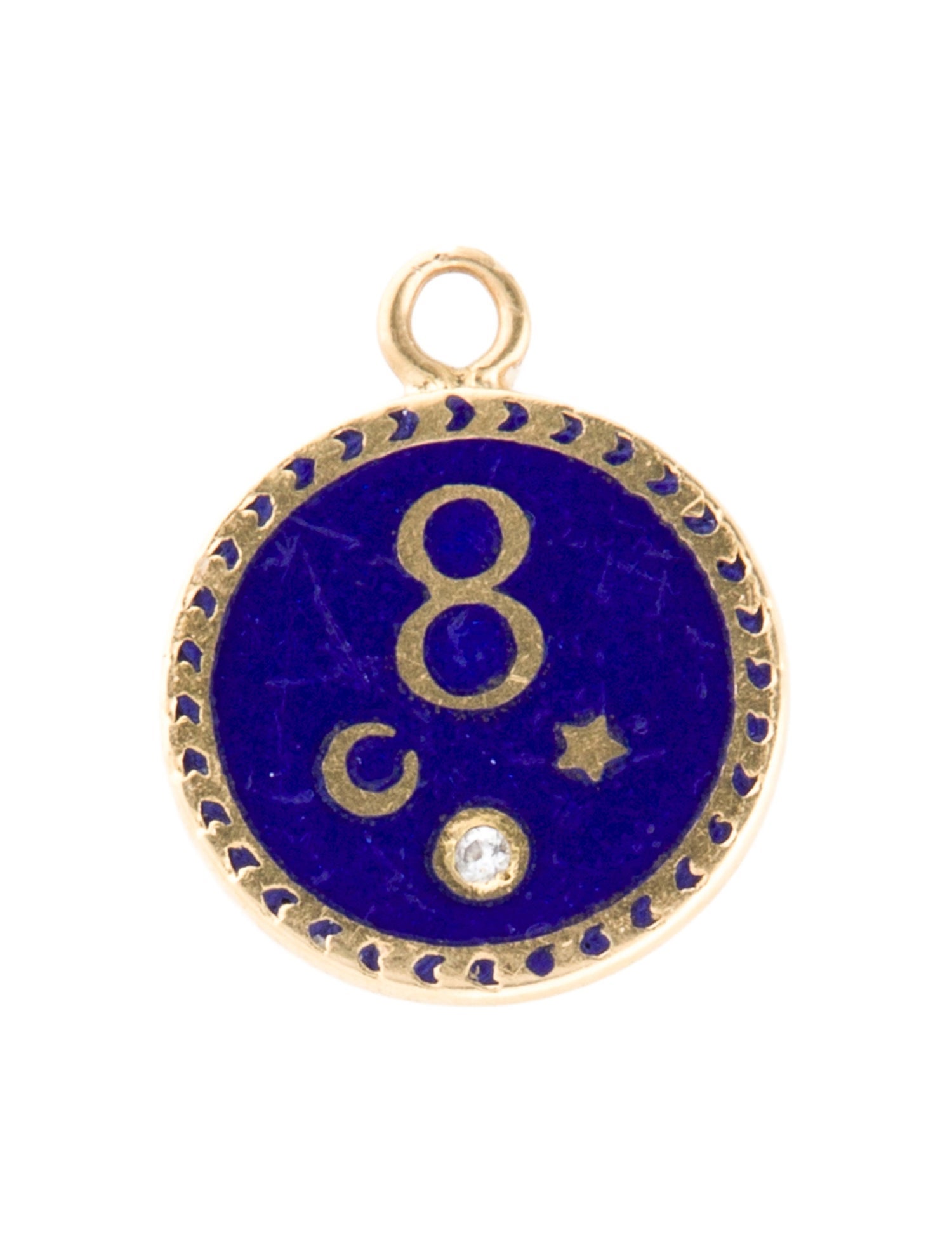 FoundRae 18K Diamond Enamel Karma Pendant