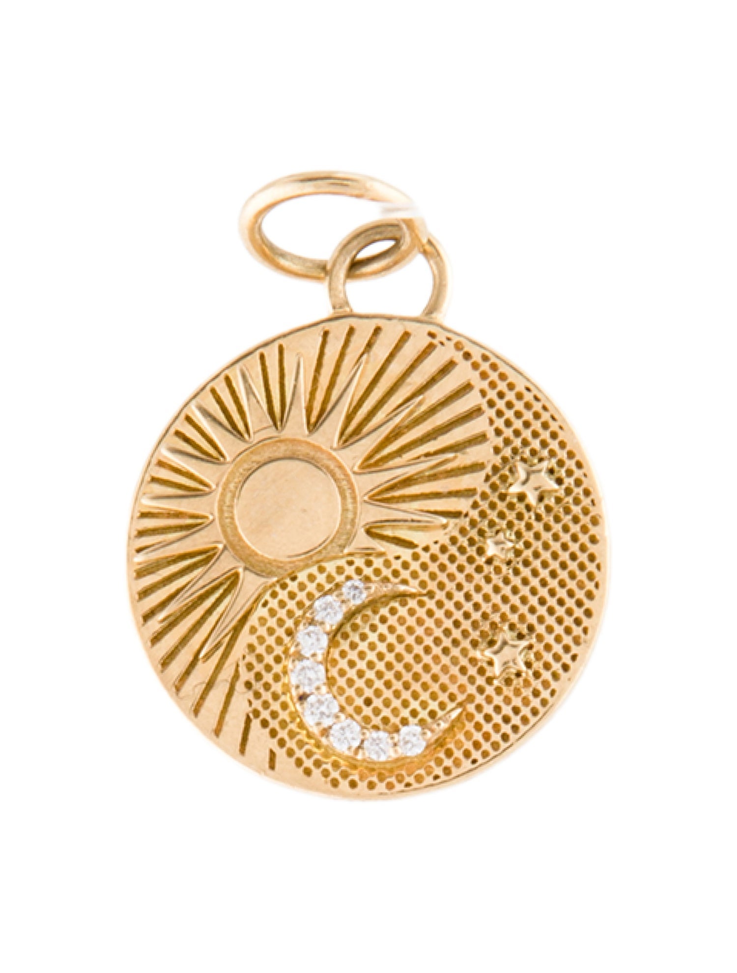 FoundRae 18K Diamond Balance Baby Medallion Pendant