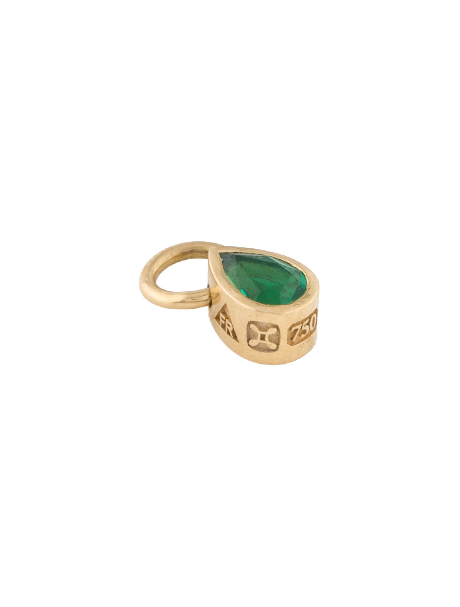 FoundRae 18K Emerald Forever & Always Love Charm