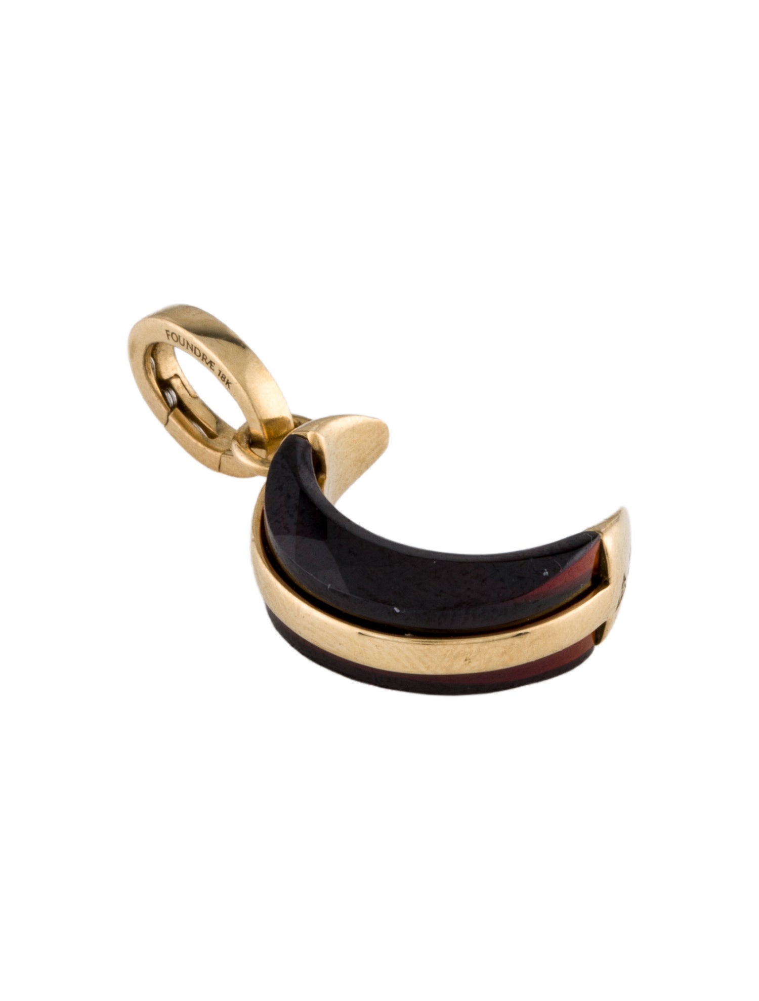 FoundRae 18K Garnet Karma Medallion Pendant