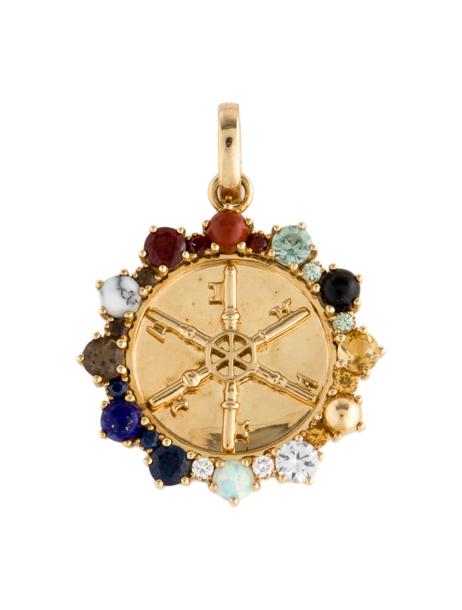 FoundRae 18K Multistone & Diamond Aether Pendant
