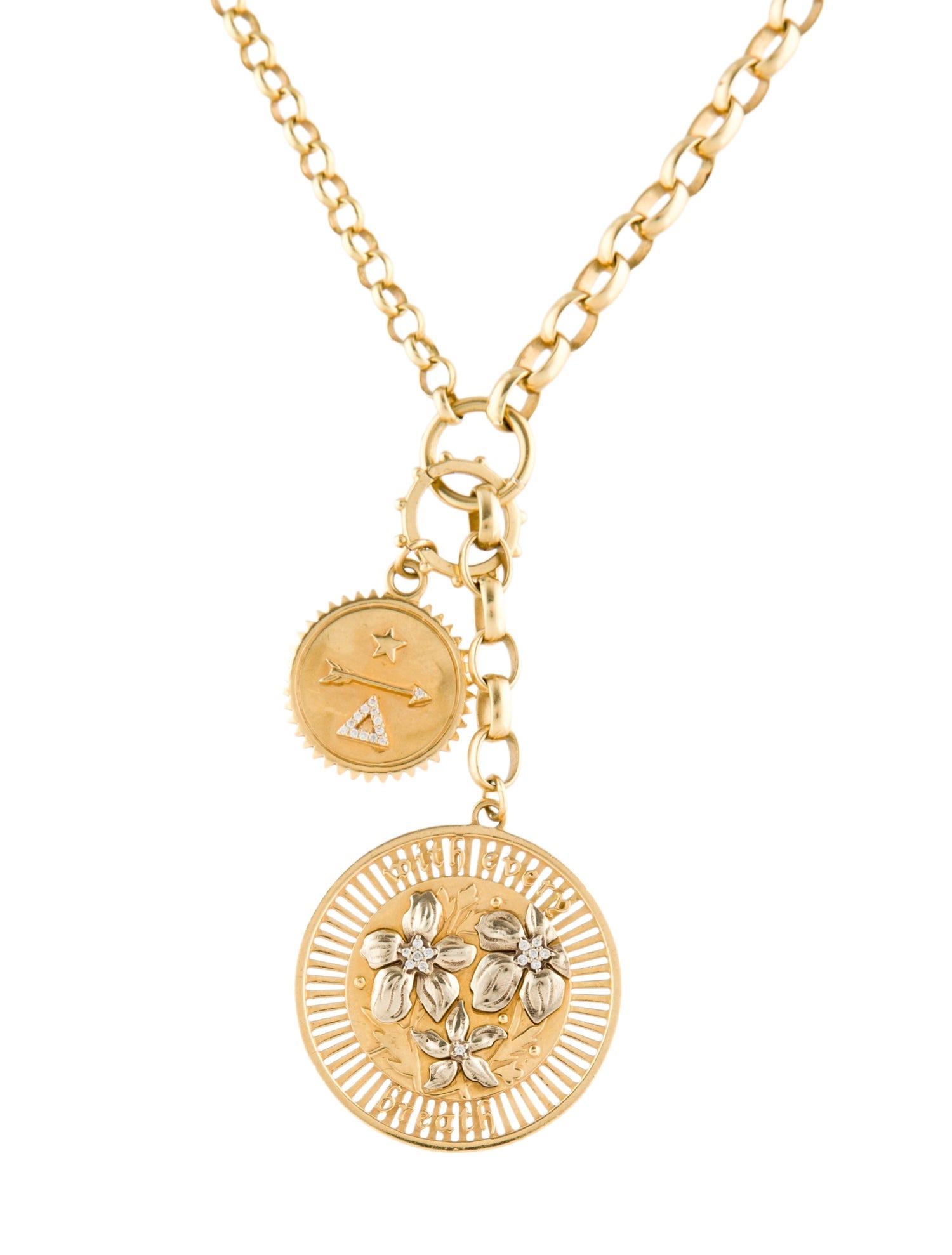 FoundRae 18K Diamond Dream Belcher Pendant Necklace