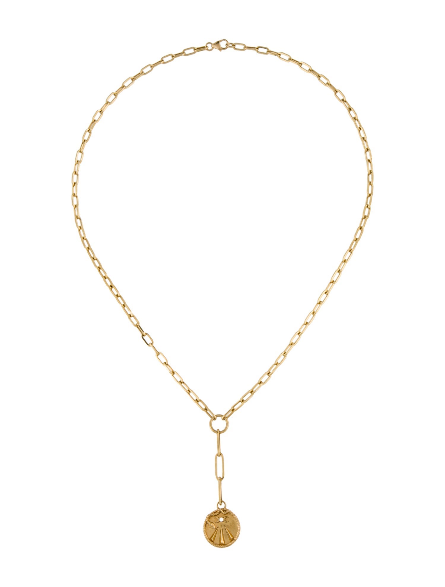 FoundRae 18K Diamond Mind Body Soul Refined Clip Extension Chain Necklace