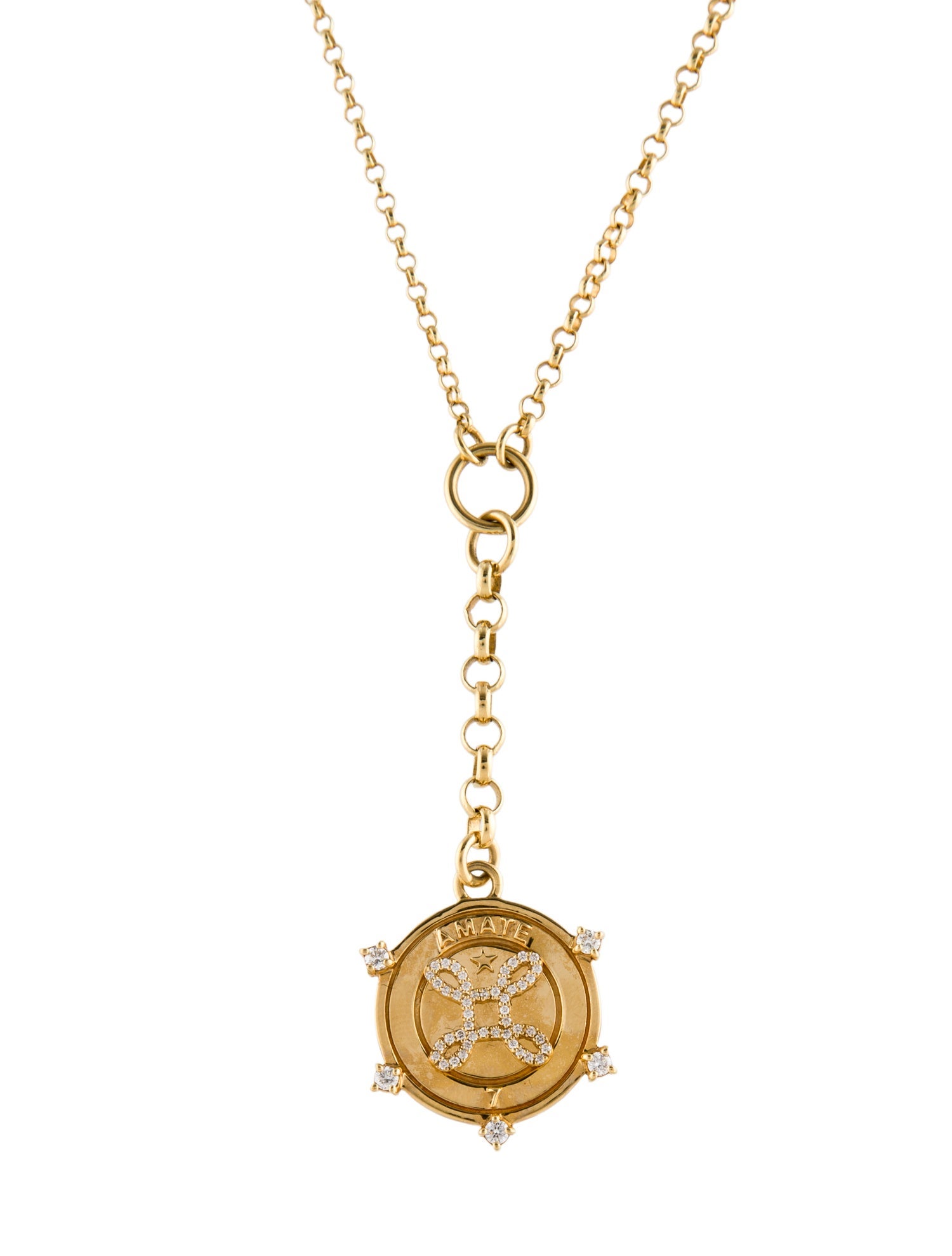 FoundRae 18K Diamond 'Amate True Love' Pendant Necklace