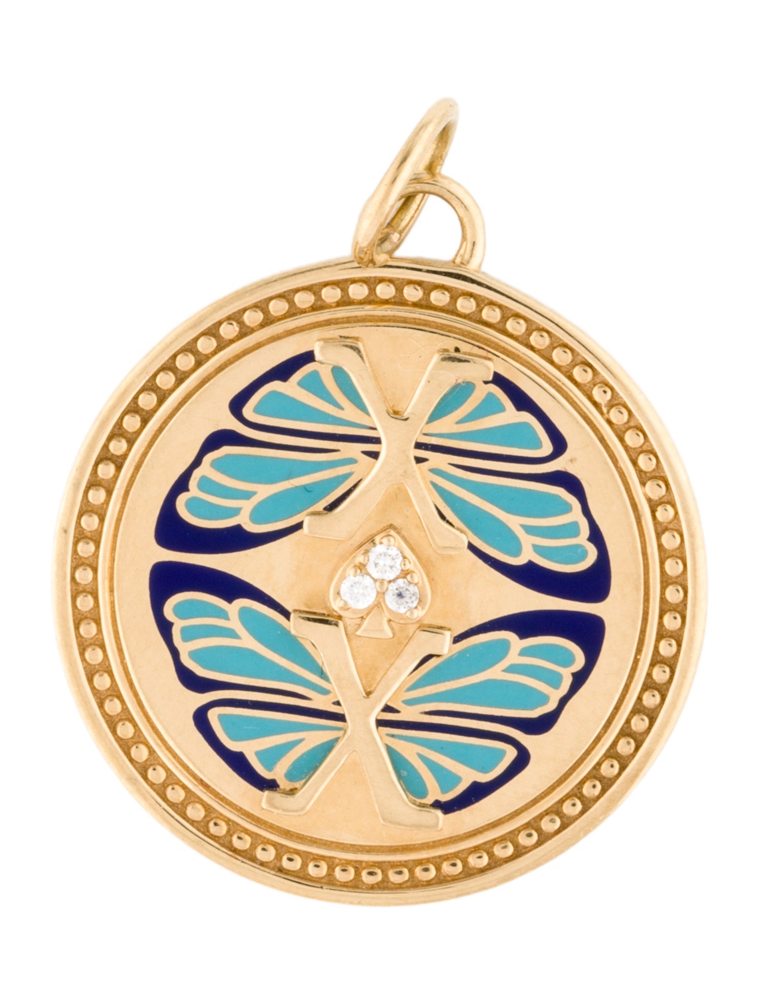 FoundRae 18K Diamond Reverie Medium Ceramic Medallion