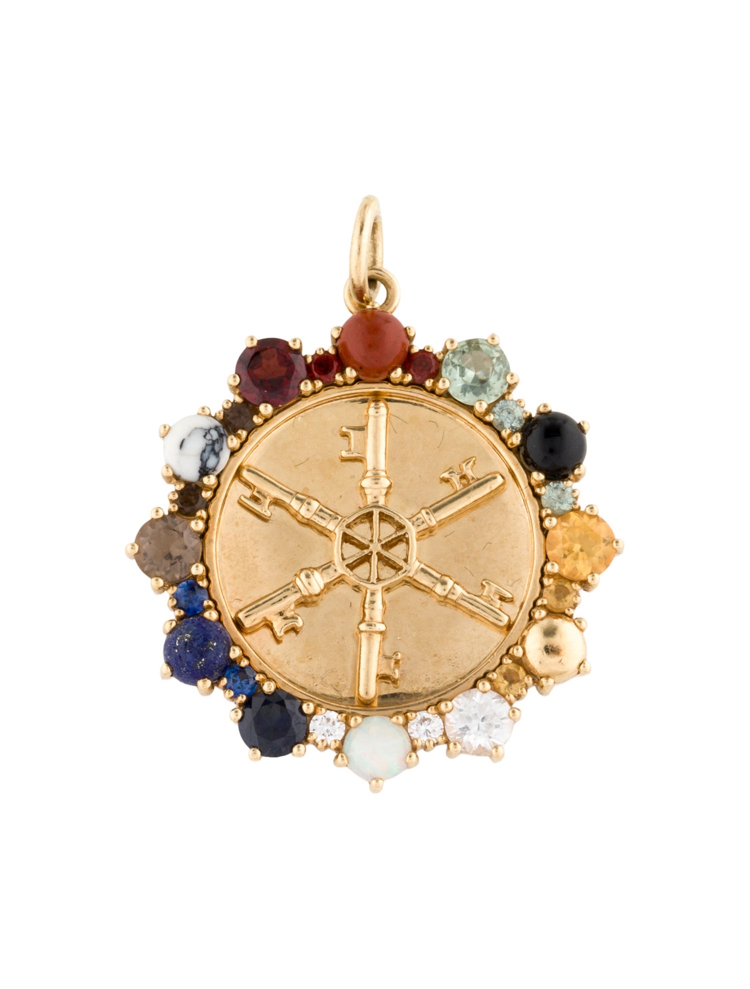 FoundRae 18K Multi-Stone & Diamond Aether Pendant
