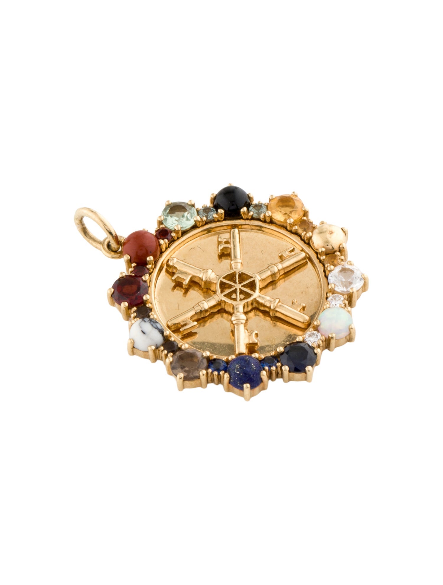 FoundRae 18K Multi-Stone & Diamond Aether Pendant