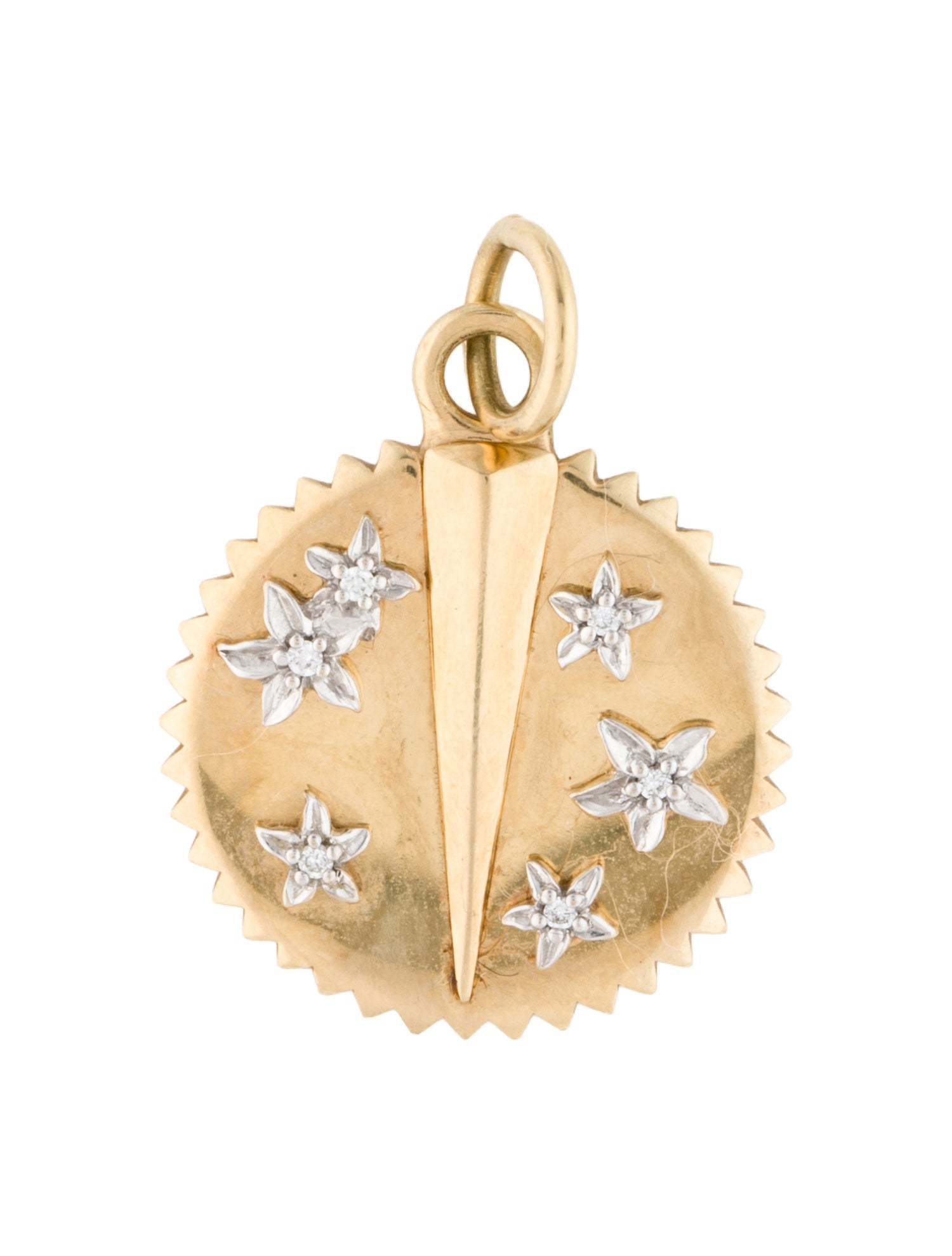 FoundRae 18K Diamond Resilience Baby Medallion Pendant