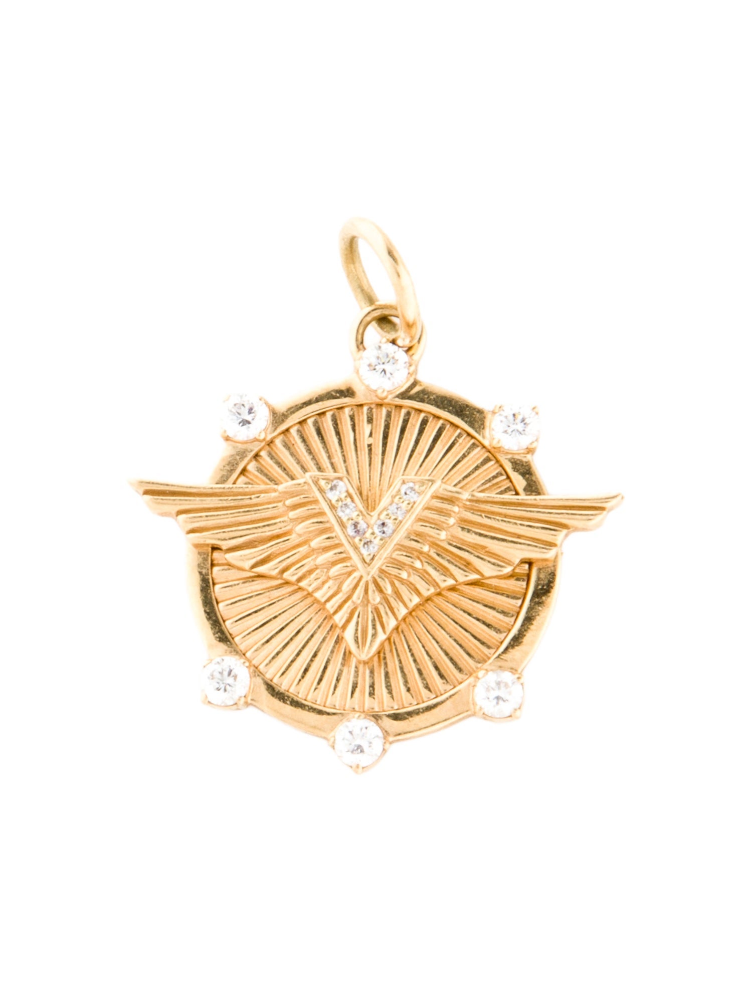 FoundRae 18K Diamond Vivacity Medallion Charm