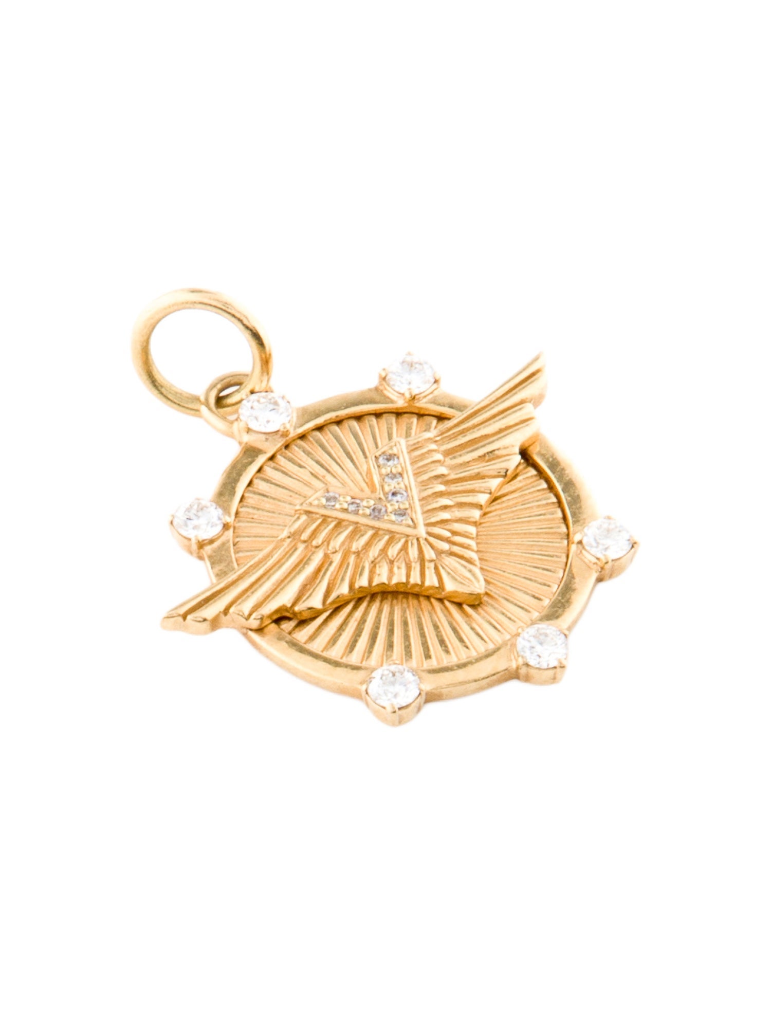 FoundRae 18K Diamond Vivacity Medallion Charm