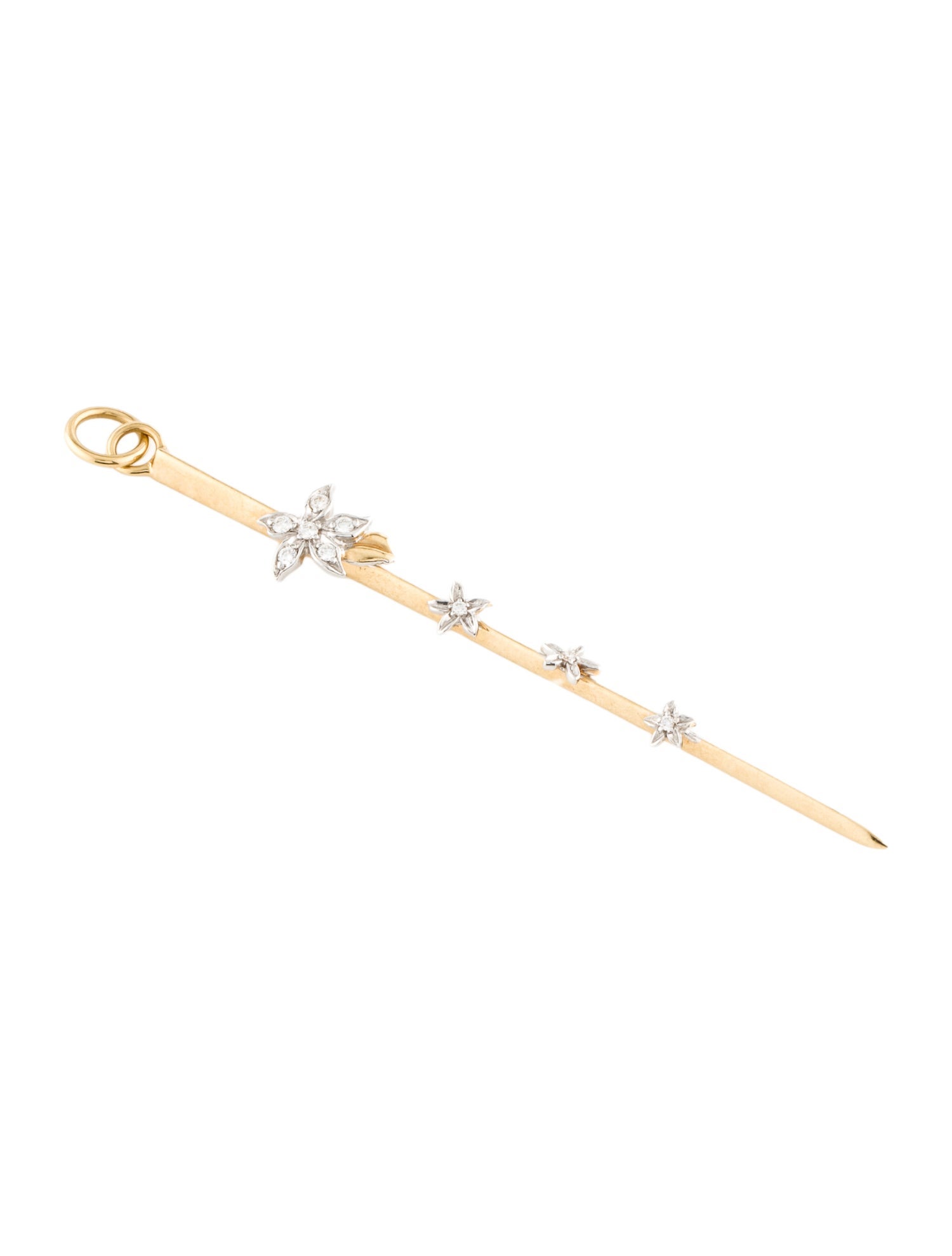 FoundRae 18K Diamond Blossoms Thorn Pendant