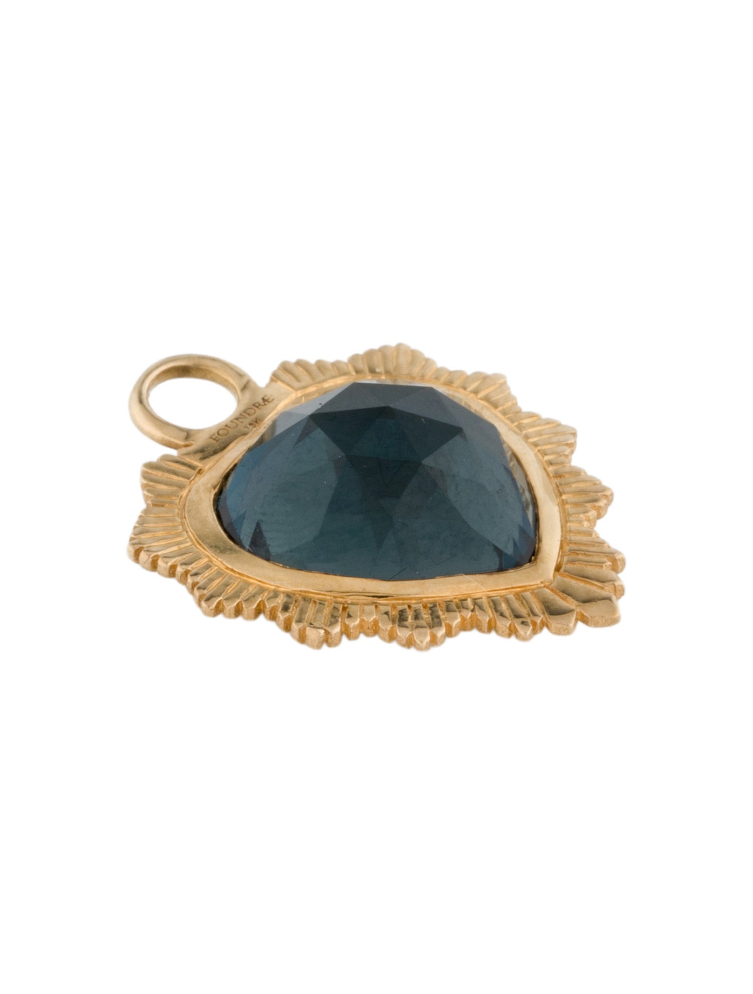 FoundRae 18K Topaz Gemstone Heart Pendant