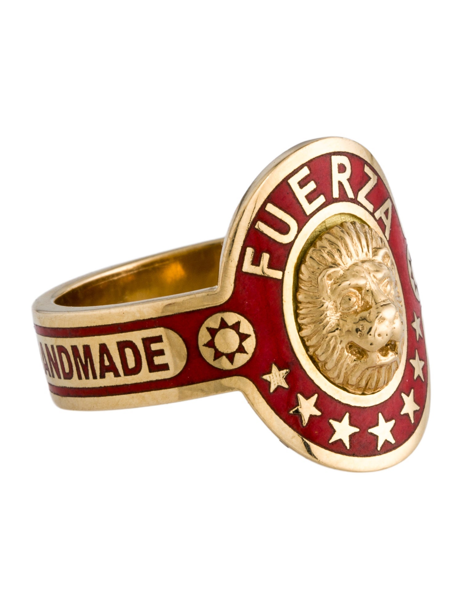 FoundRae 18K Enamel 'Fuerza' Strength Ring