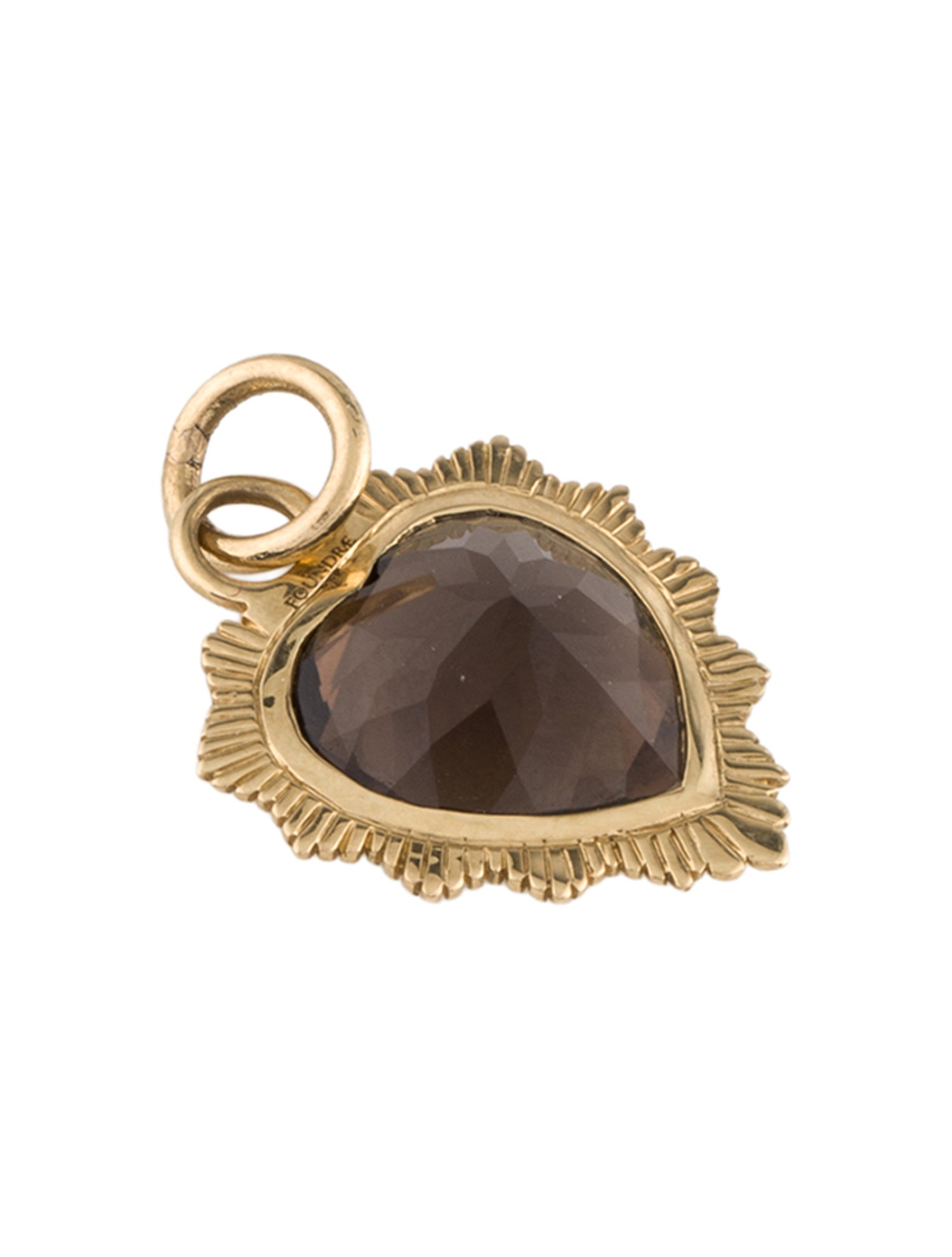 FoundRae Smoky Quartz Heart Love Medallion