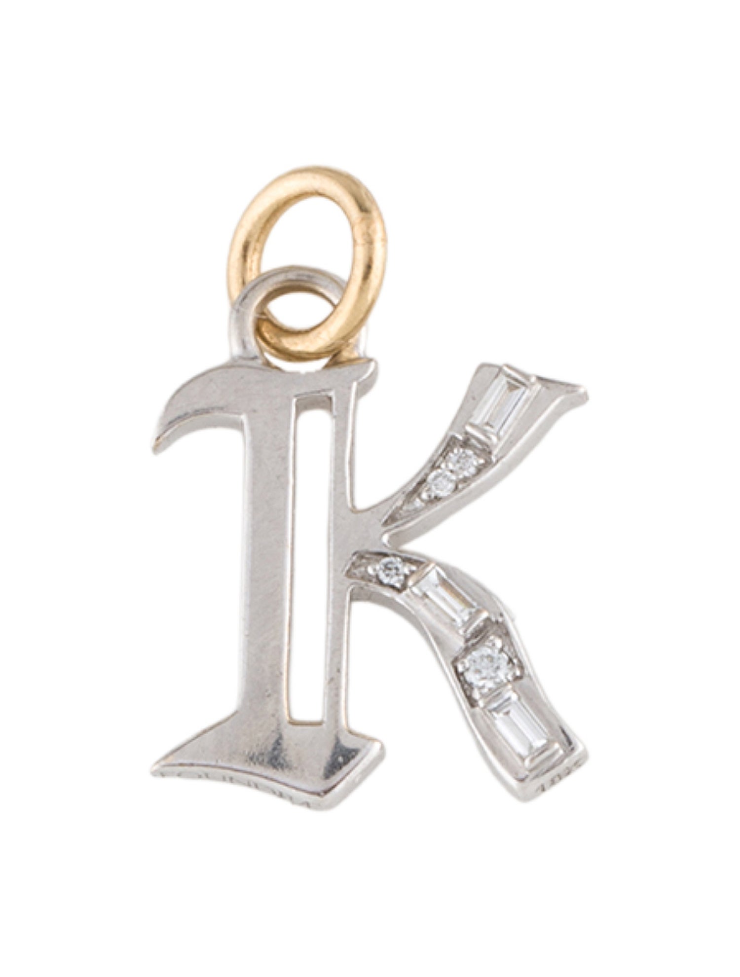 FoundRae 18K Diamond Initial 'K' Charm