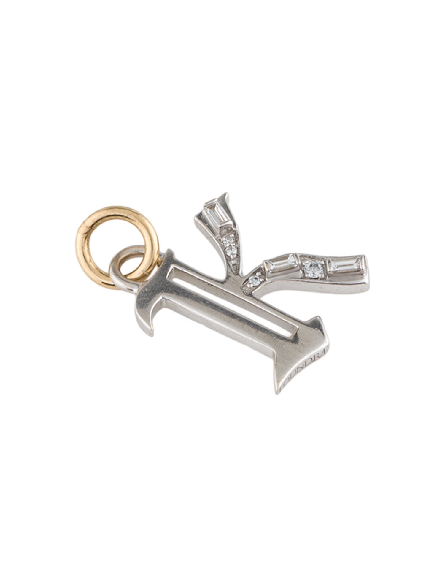 FoundRae 18K Diamond Initial 'K' Charm