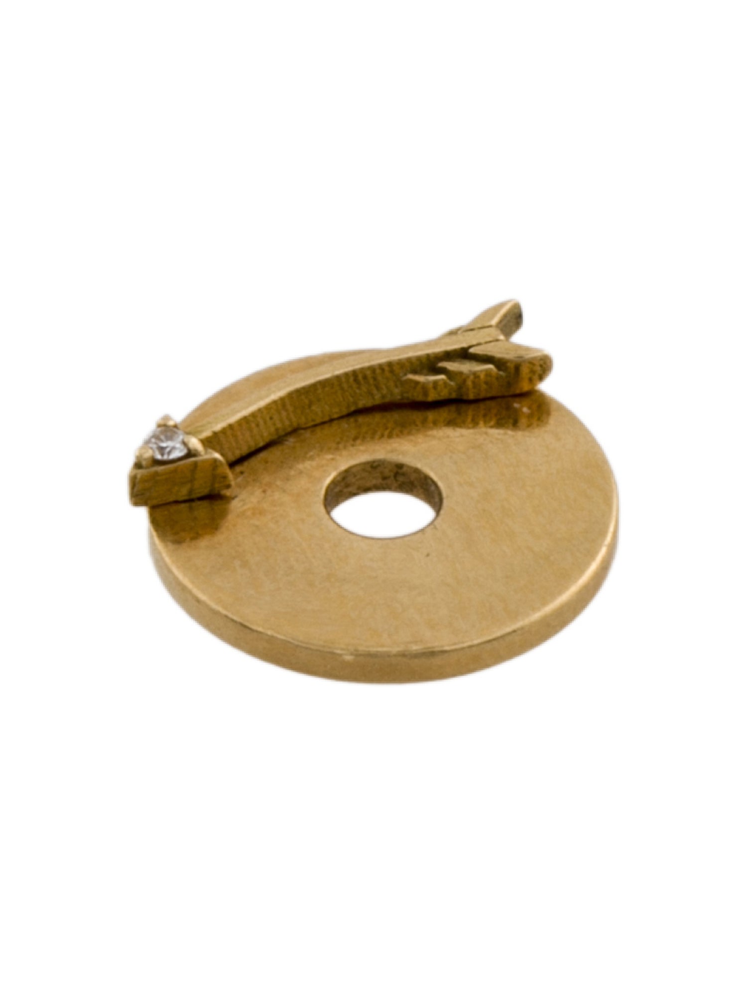 FoundRae 18K Diamond Arrow Dream Symbol Disk