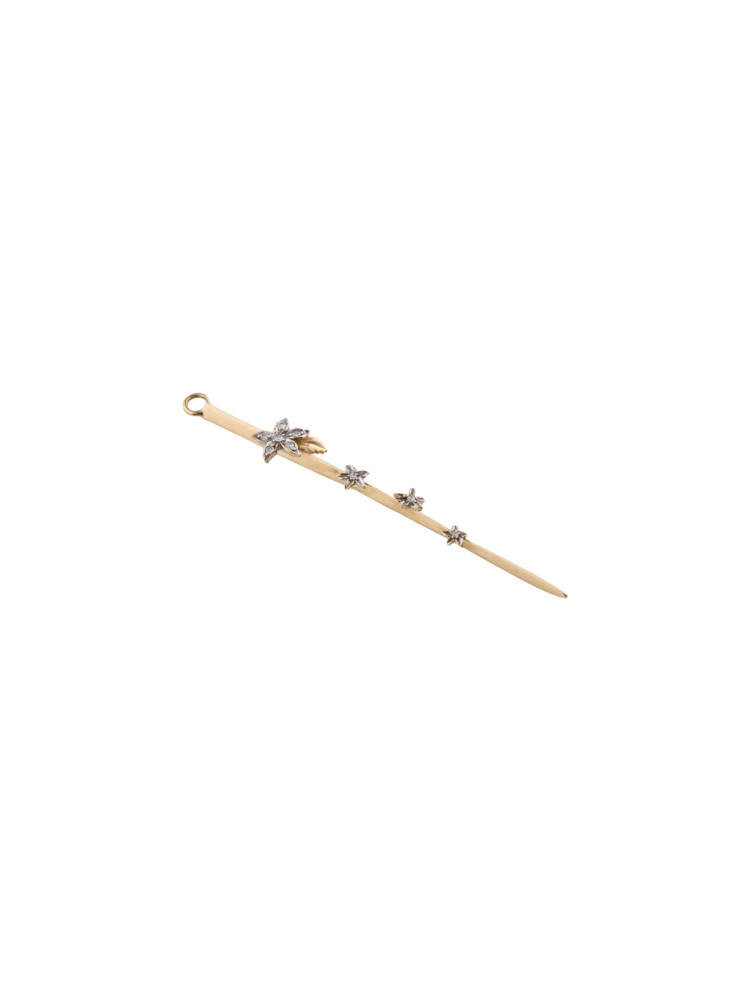 FoundRae 18K Diamond Blossoms Thorn Pendant