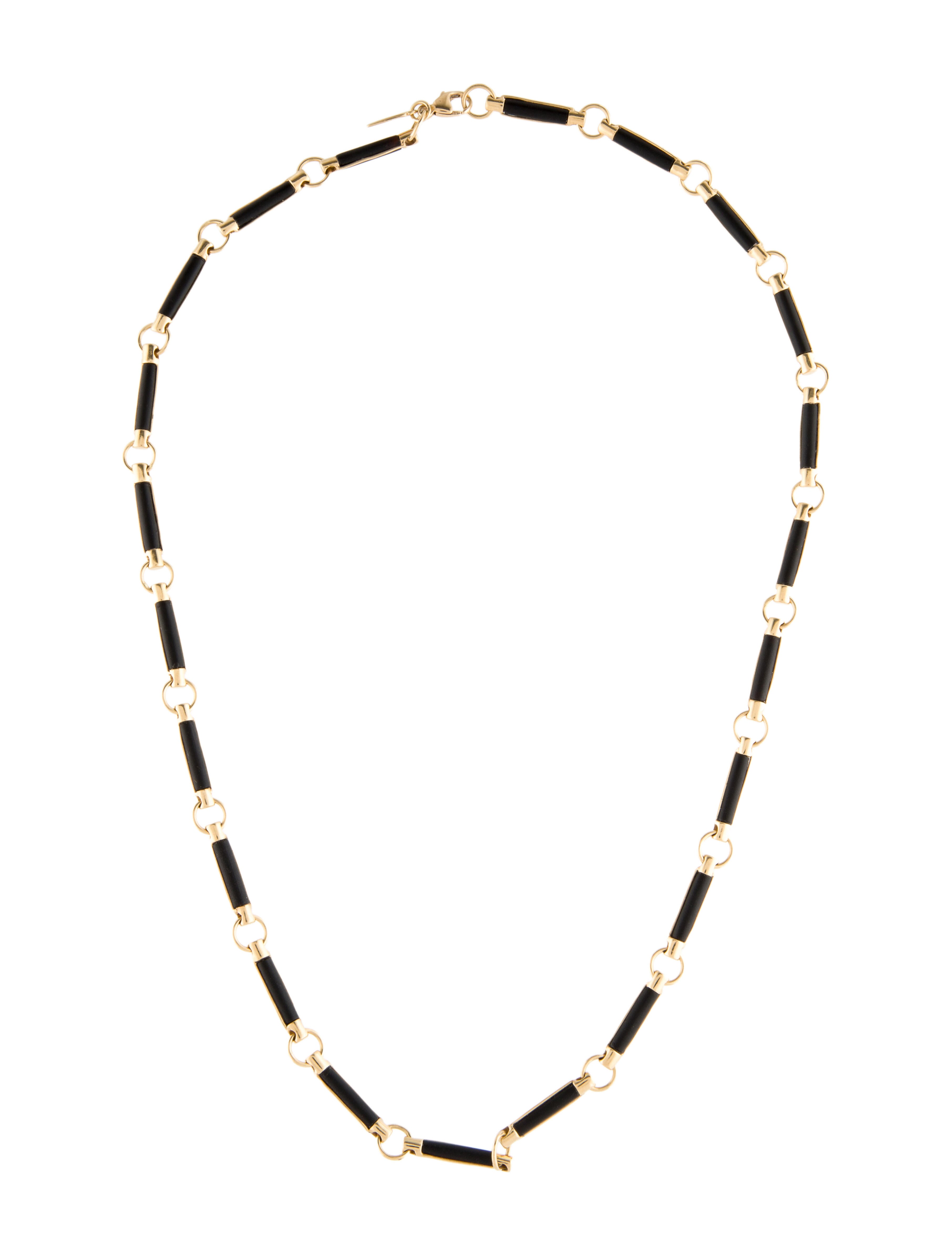 FoundRae 18K Onyx Stone Element Chain