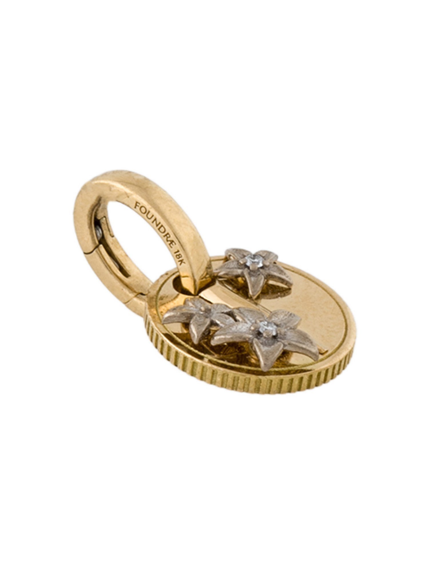 FoundRae 18K Diamond Resilience Mini Coin Charm
