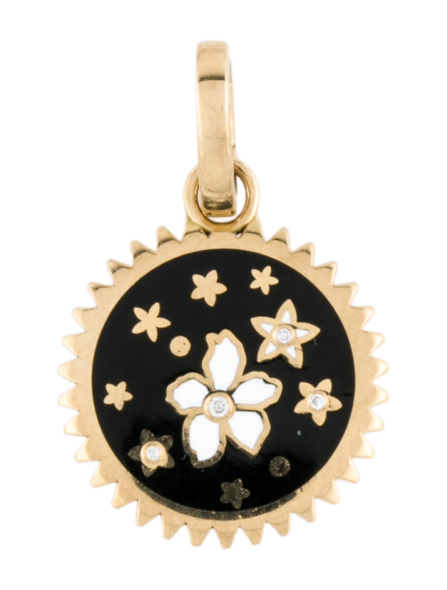 FoundRae 18K Resilience Ceramic & Diamond Baby Medallion